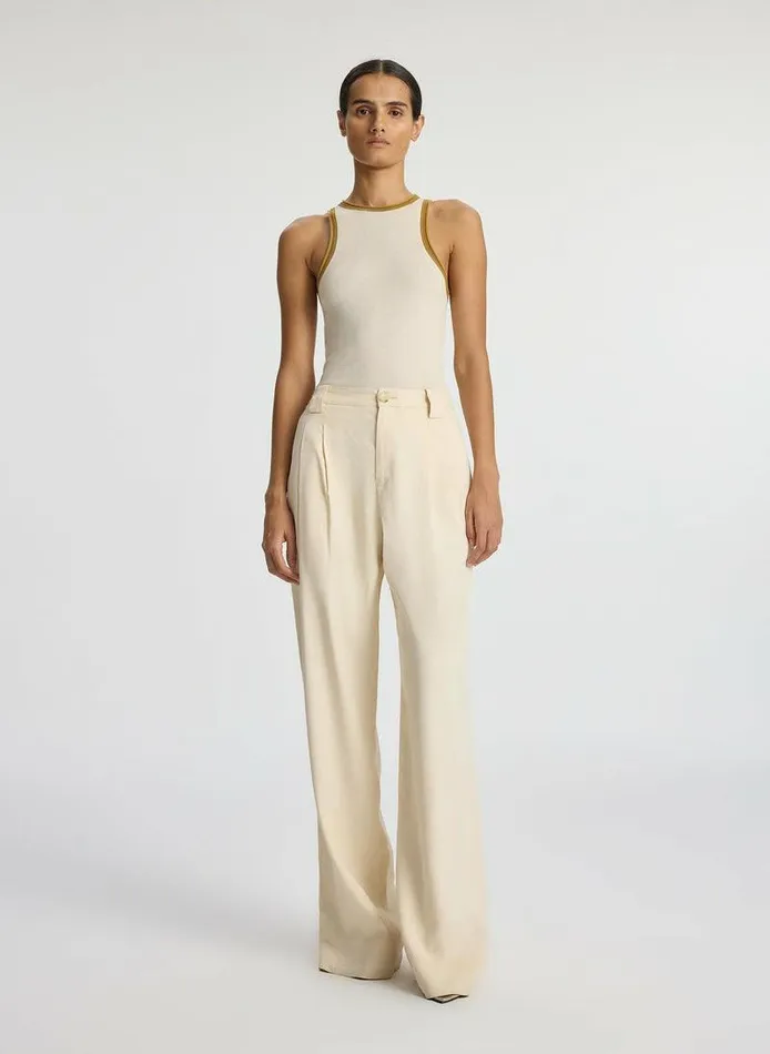 Swim Women ALC Tommy II Stretch Linen Pant Bone Swim Women ALC Tommy II Stretch Linen Pant Bone