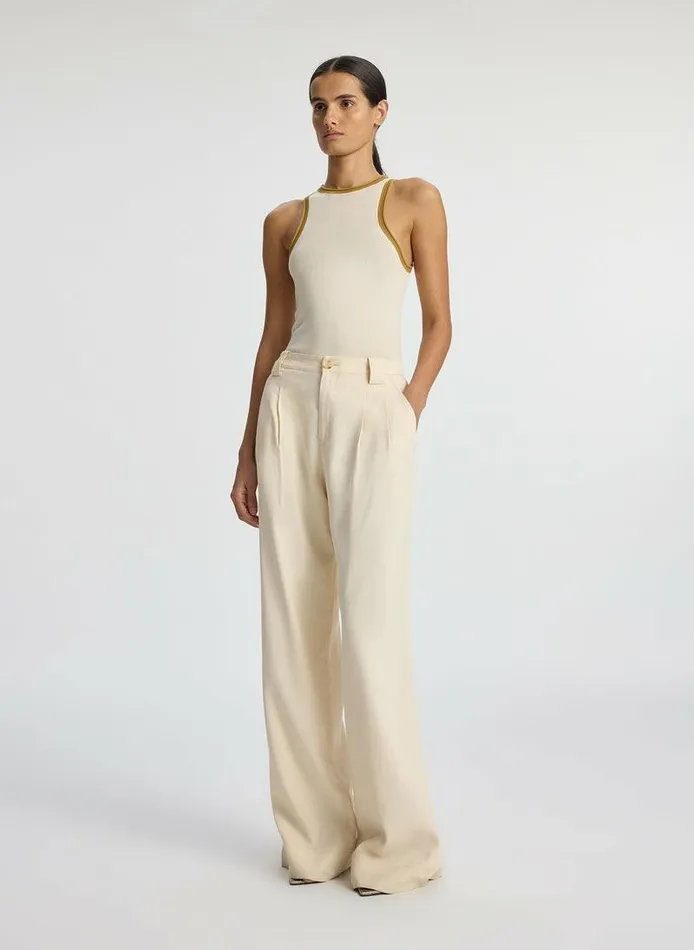 Swim Women ALC Tommy II Stretch Linen Pant Bone Swim Women ALC Tommy II Stretch Linen Pant Bone