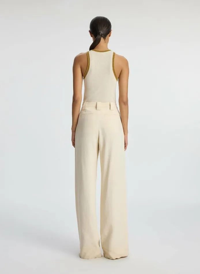Swim Women ALC Tommy II Stretch Linen Pant Bone Swim Women ALC Tommy II Stretch Linen Pant Bone