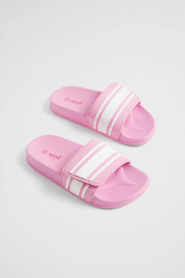 Swimwear GirlBoy Seed Heritage Stripe Rubber Slide Candy Pink