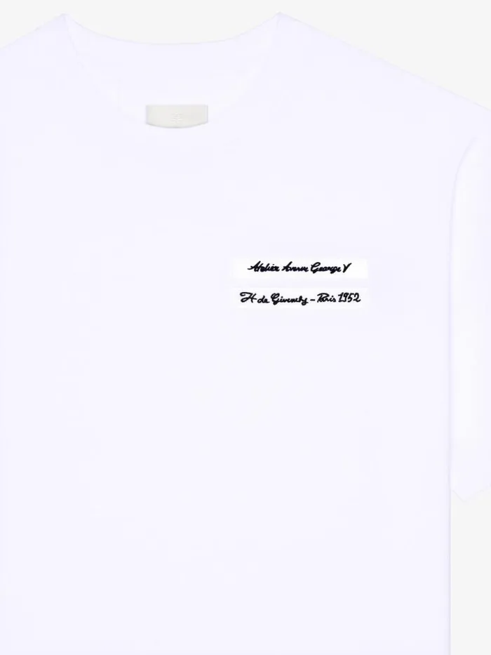 TShirt In Cotton With Gros Grain White Men Givenchy TShirts