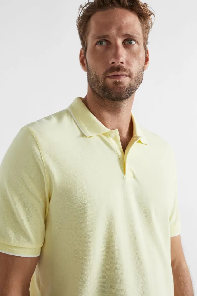 TShirts and Sweaters Man Seed Heritage Core Polo Pale Yellow