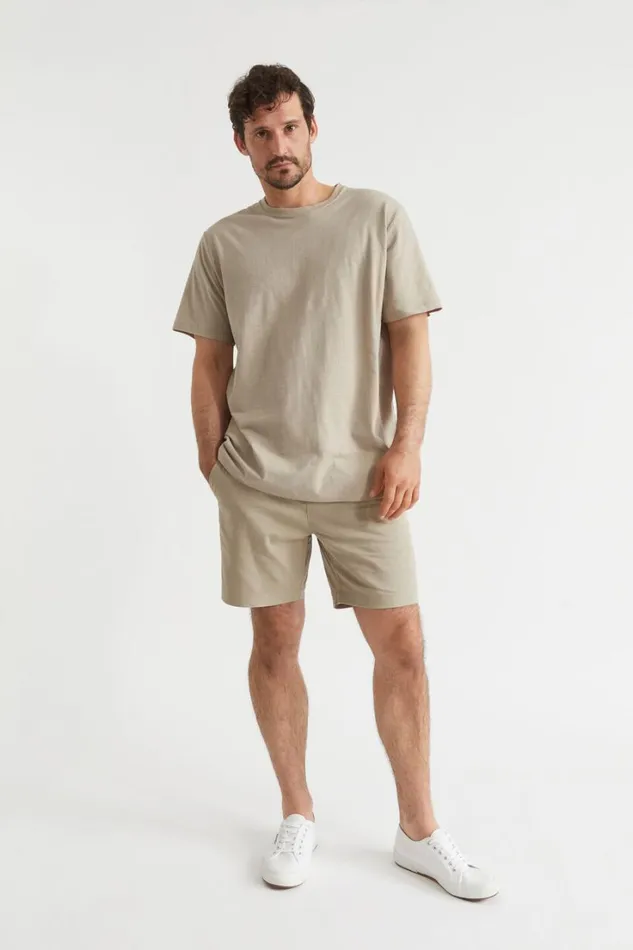 TShirts and Sweaters Man Seed Heritage Mens Linen Tee Sand Dune