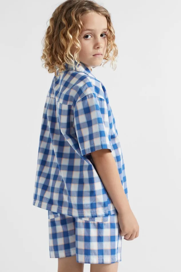 TShirts and Tops Boy Seed Heritage Check Camp Shirt Marine