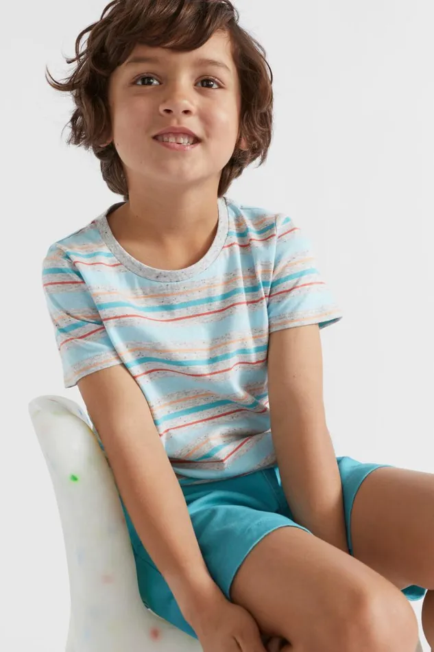 TShirts and Tops Boy Seed Heritage Stripe Tee Cloudy Marle