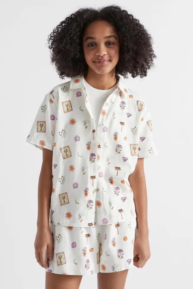 TShirts and Tops Teen Girl Seed Heritage Relaxed Soleil Shirt White
