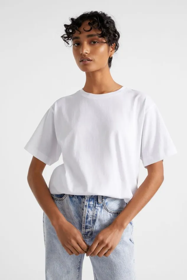TShirts and Tops Woman Seed Heritage Core Boyfriend Tee Whisper White