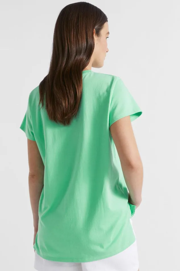 TShirts and Tops Woman Seed Heritage Logo Printed Crew Tee Key Lime