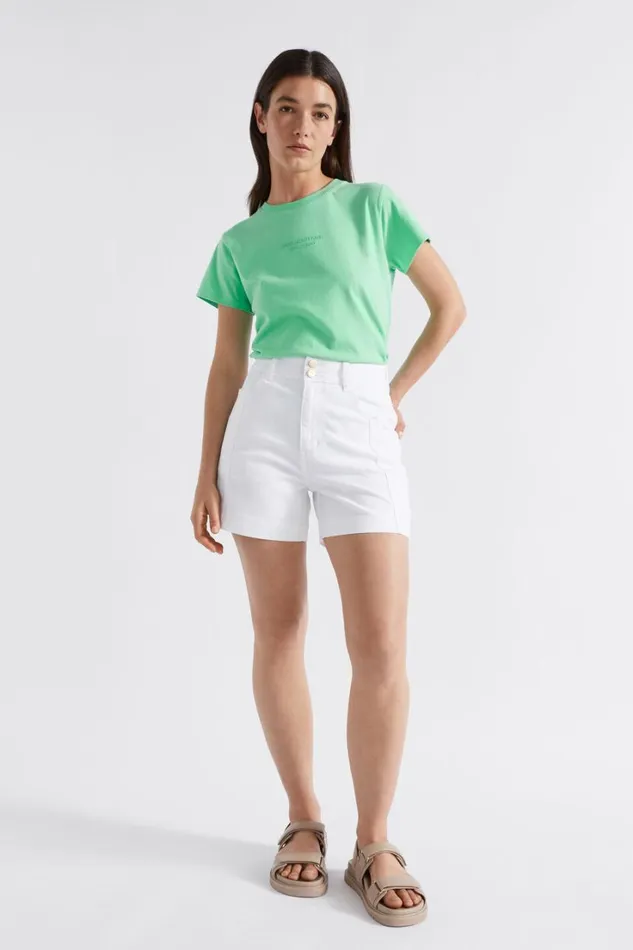 TShirts and Tops Woman Seed Heritage Logo Printed Crew Tee Key Lime
