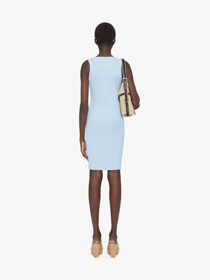 Tank Dress In Cotton With 4g Detail Sky Blue Women Givenchy Dresses