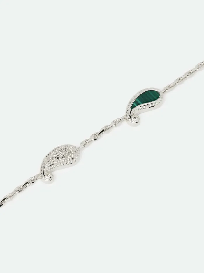 TEARS OF JOY BRACELET 14K WHITE GOLDMALACHITE Unisex Rhude Jewelry