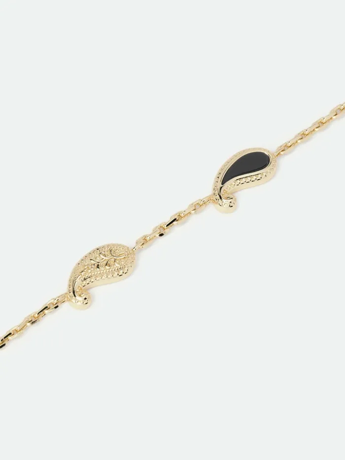 TEARS OF JOY BRACELET 14K YELLOW GOLDONYX Unisex Rhude Jewelry