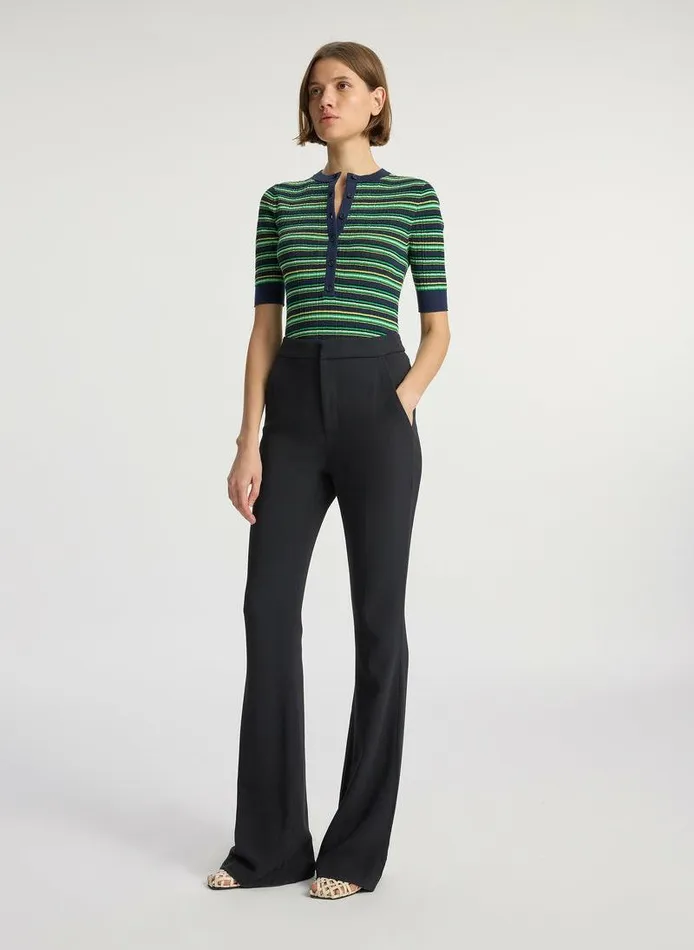 Tees and Tanks Women ALC Fisher Fine Cotton Knit Top Navygreen Multi Tees and Tanks Women ALC Fisher Fine Cotton Knit Top Navygreen Multi