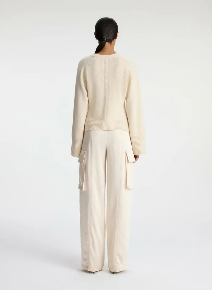 Tees and Tanks Women ALC Henry Cashmere Cardigan Wheat Tees and Tanks Women ALC Henry Cashmere Cardigan Wheat
