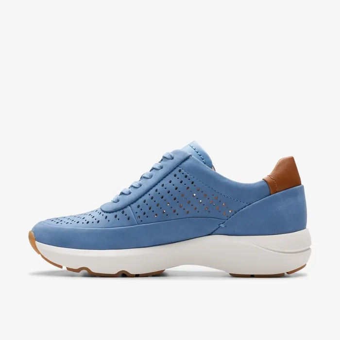 TIVOLI GRACE Blue Nubuck Women Clarks Sneakers