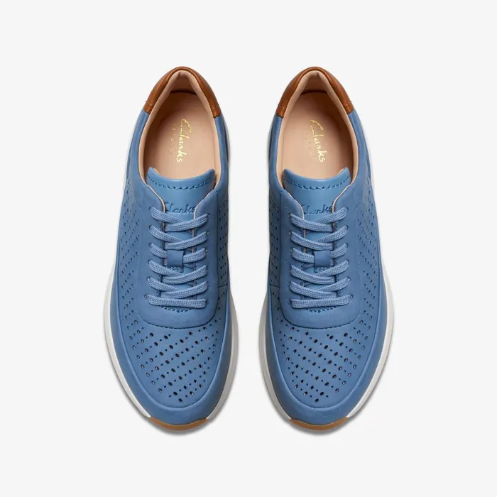 TIVOLI GRACE Blue Nubuck Women Clarks Sneakers