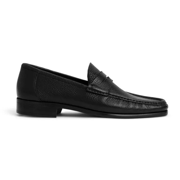 Tonio Slip On Loafer Black Cervo Leather Men Bruno Magli Casual Shoes