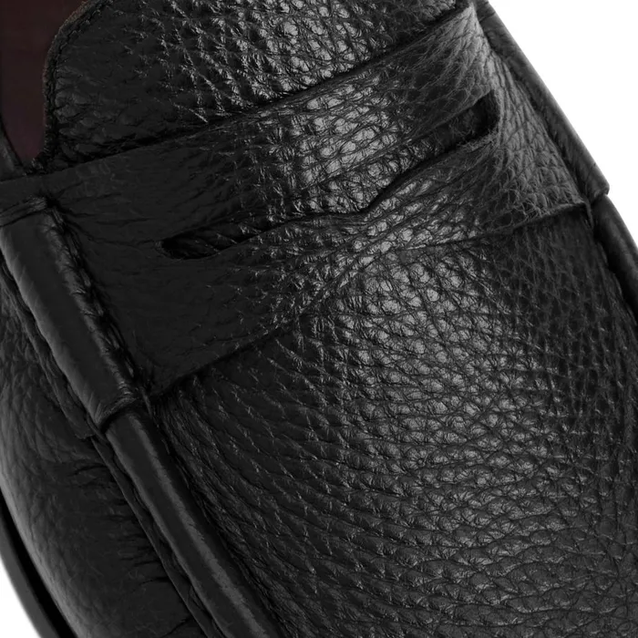 Tonio Slip On Loafer Black Cervo Leather Men Bruno Magli Casual Shoes