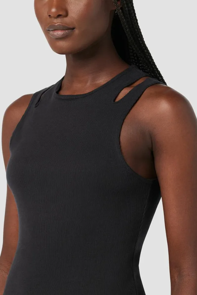 Tops and Sweaters Women Hudson Jeans Cut Out Tank Black Tops and Sweaters Women Hudson Jeans Cut Out Tank Black