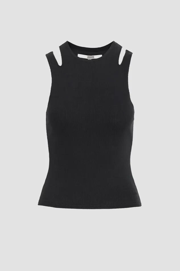 Tops and Sweaters Women Hudson Jeans Cut Out Tank Black Tops and Sweaters Women Hudson Jeans Cut Out Tank Black