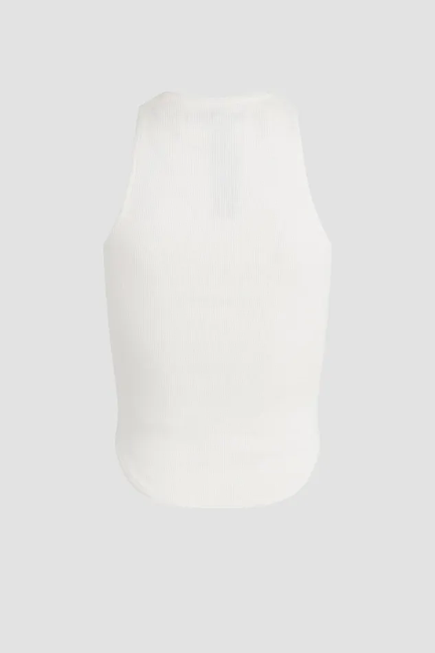 Tops and Sweaters Women Hudson Jeans Eco Darted Tank White Tops and Sweaters Women Hudson Jeans Eco Darted Tank White