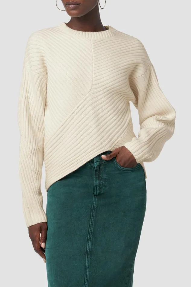 Tops and Sweaters Women Hudson Jeans Front Wrap Sweater White Rabbit