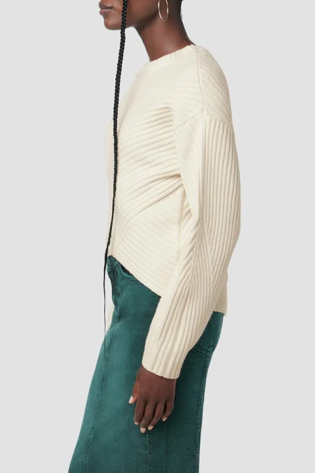 Tops and Sweaters Women Hudson Jeans Front Wrap Sweater White Rabbit Tops and Sweaters Women Hudson Jeans Front Wrap Sweater White Rabbit