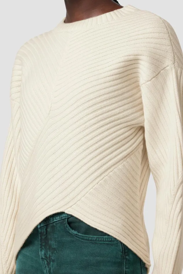 Tops and Sweaters Women Hudson Jeans Front Wrap Sweater White Rabbit Tops and Sweaters Women Hudson Jeans Front Wrap Sweater White Rabbit