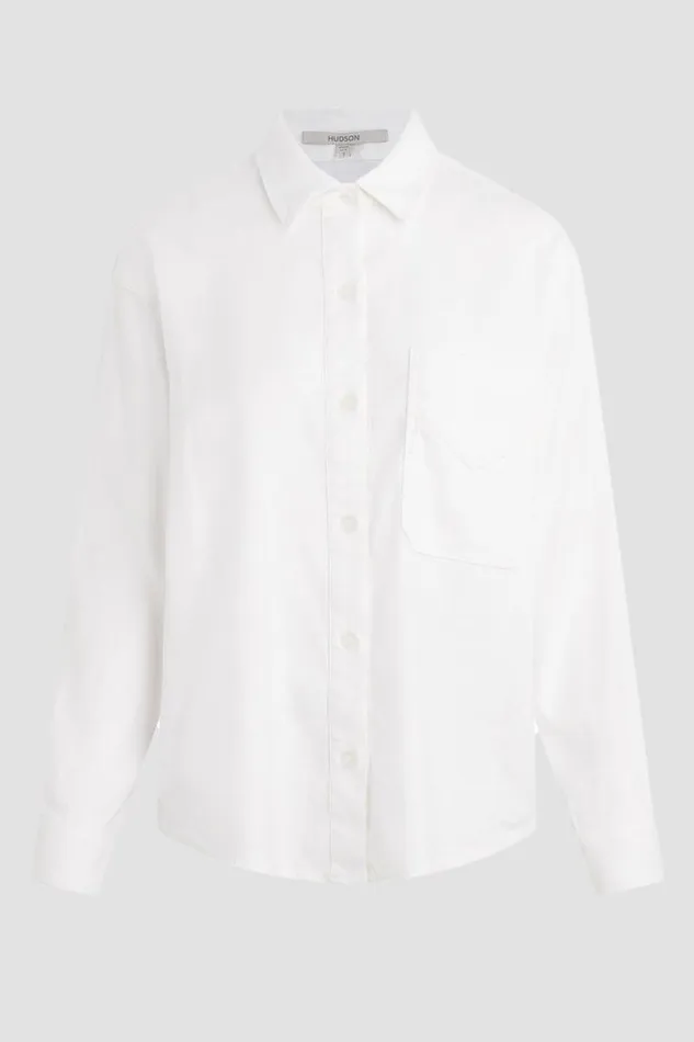 Tops and Sweaters Women Hudson Jeans Oversized Button Down Shirt White Tops and Sweaters Women Hudson Jeans Oversized Button Down Shirt White