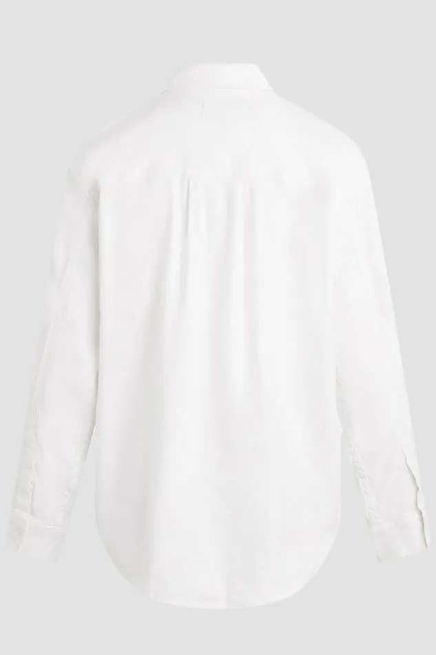 Tops and Sweaters Women Hudson Jeans Oversized Button Down Shirt White Tops and Sweaters Women Hudson Jeans Oversized Button Down Shirt White