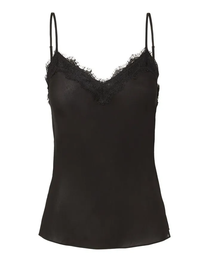 Tops and Tees Shop Veronica Beard Ciarlo LaceTrim Top Black