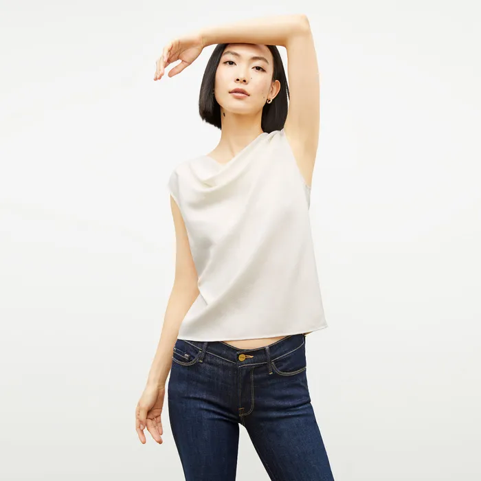 Tops Women M M LaFleur The Nora Top 8211 Eco Soft Wave Ivory