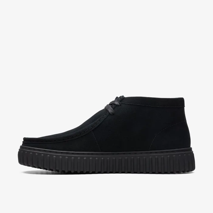 Torhill Hi Black Suede WomenMen Clarks Boots and Booties