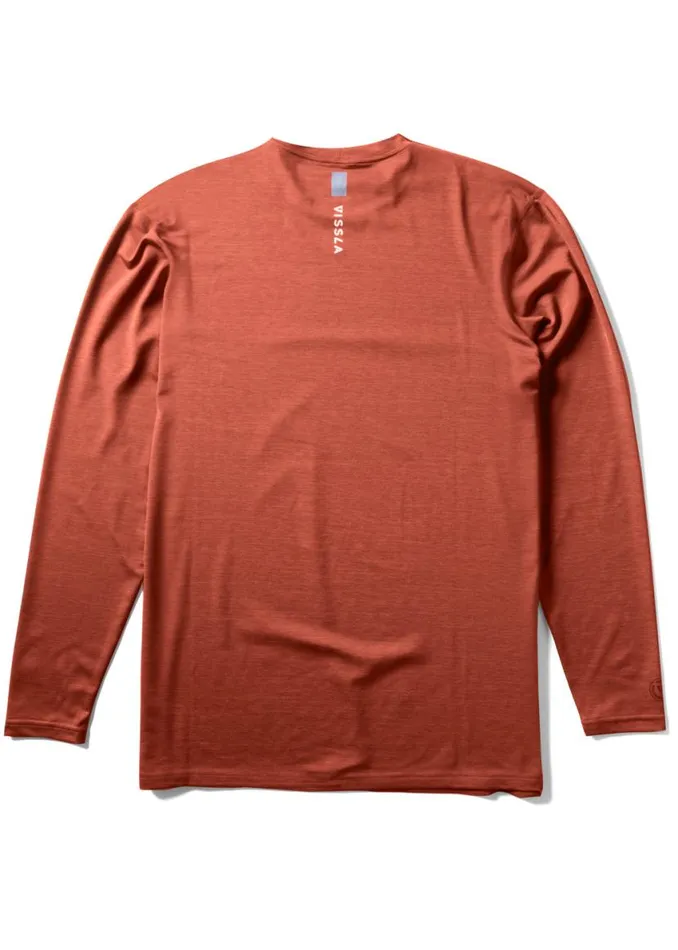 Twisted Eco Long Sleeve Sun Shirt Brick Heather Men Vissla Wetsuits