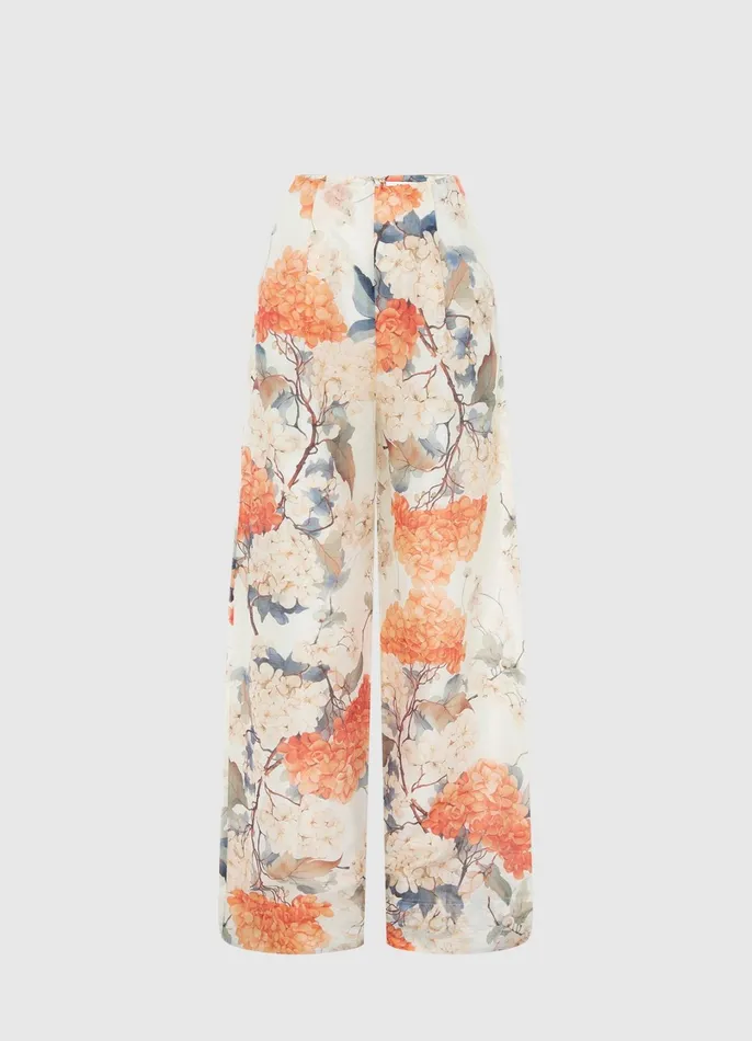 Two Piece Sets Women LEO LIN Luisa Pants 8211 Hydrangea Print In Vanilla
