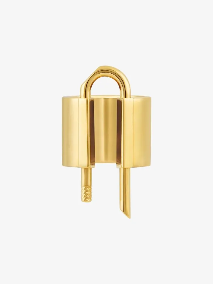 U Lock Ring In Metal Golden Yellow WomenMen Givenchy Jewelry