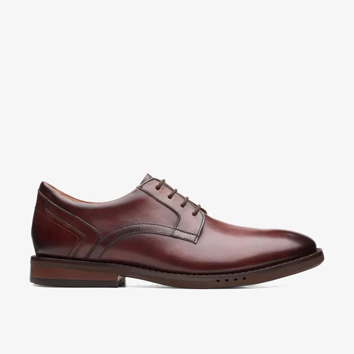 Un Hugh Lace Brown Leather Men Clarks Dress Shoes