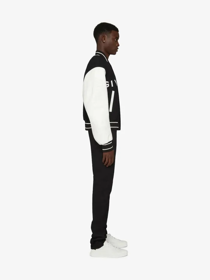 Varsity Jacket In Wool And Leather Blackwhite Men Givenchy Coats and Jackets