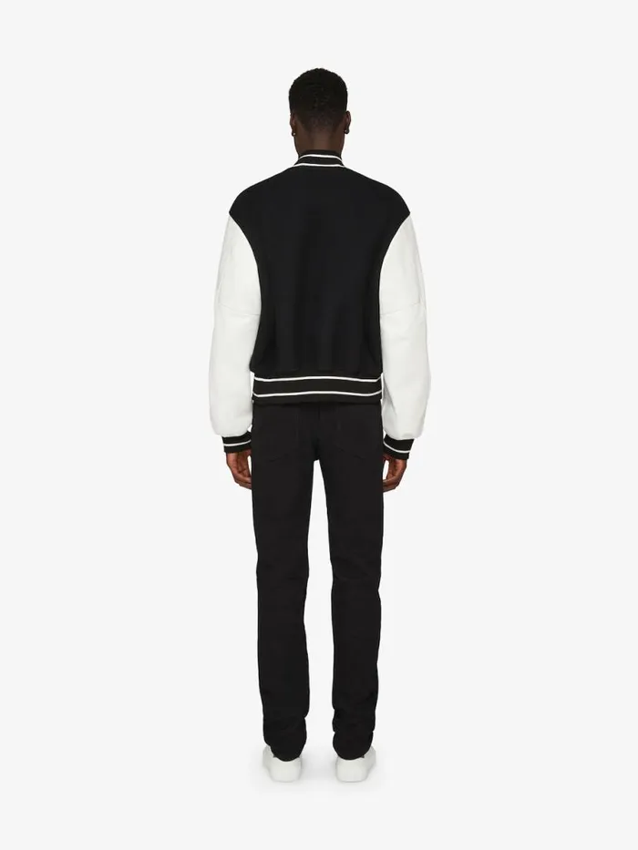 Varsity Jacket In Wool And Leather Blackwhite Men Givenchy Coats and Jackets