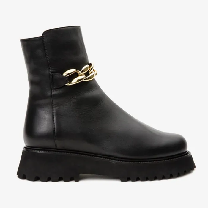 Vinci Leather Boots and Booties The Nassau Black Leather Ankle Boot 8211 Women
