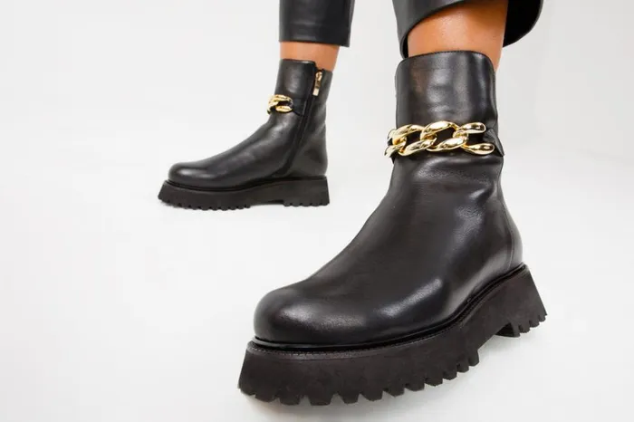 Vinci Leather Boots and Booties The Nassau Black Leather Ankle Boot 8211 Women