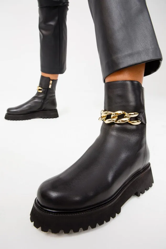 Vinci Leather Boots and Booties The Nassau Black Leather Ankle Boot 8211 Women