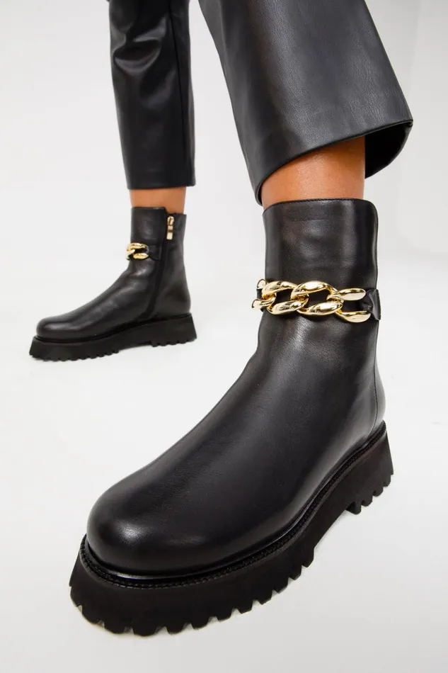 Vinci Leather Boots and Booties The Nassau Black Leather Ankle Boot 8211 Women