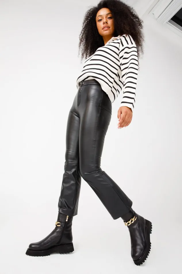 Vinci Leather Boots and Booties The Nassau Black Leather Ankle Boot 8211 Women