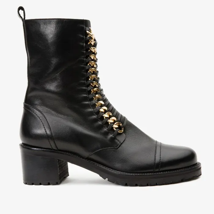 Vinci Leather Boots and Booties The Tuna Black Leather Mid Calf Boot 8211 Women