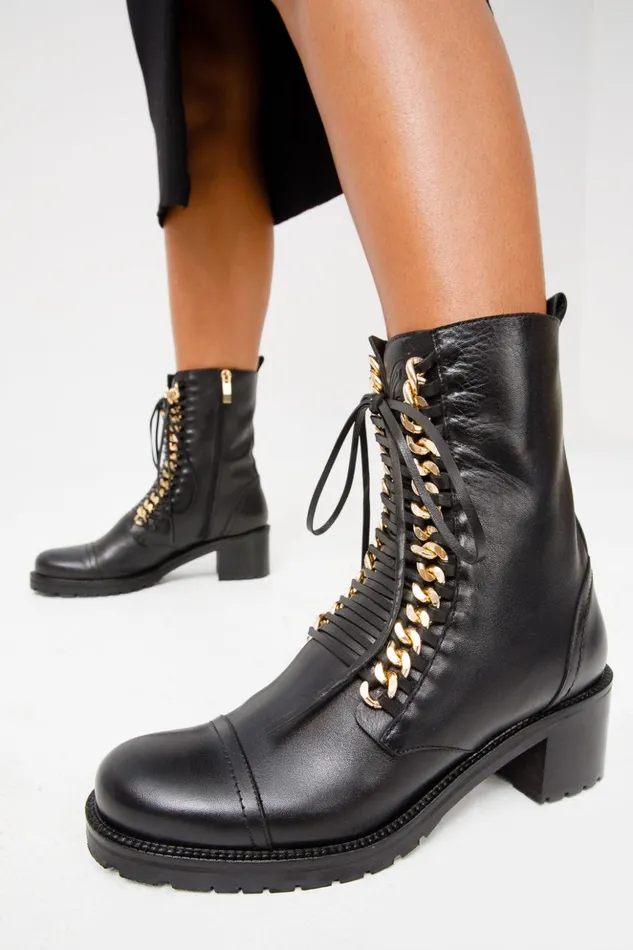 Vinci Leather Boots and Booties The Tuna Black Leather Mid Calf Boot 8211 Women