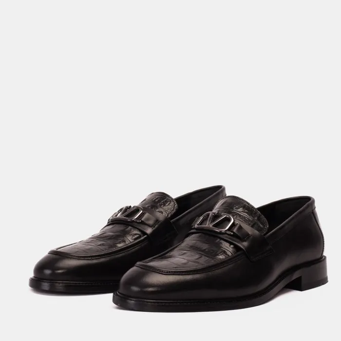 Vinci Leather Dress Shoes Amsterdam Black Bit Loafer Shoe 8211 Men