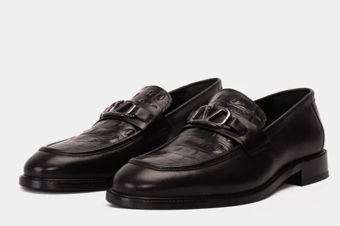 Vinci Leather Dress Shoes Amsterdam Black Bit Loafer Shoe 8211 Men