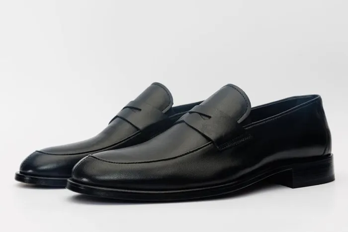 Vinci Leather Dress Shoes The Marinka Black Leather Shoe Penny Loafer Shoe 8211 Men