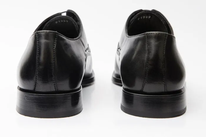 Vinci Leather Dress Shoes The Yukon Black Single Brogue Cap Toe Oxford Shoe 8211 Men